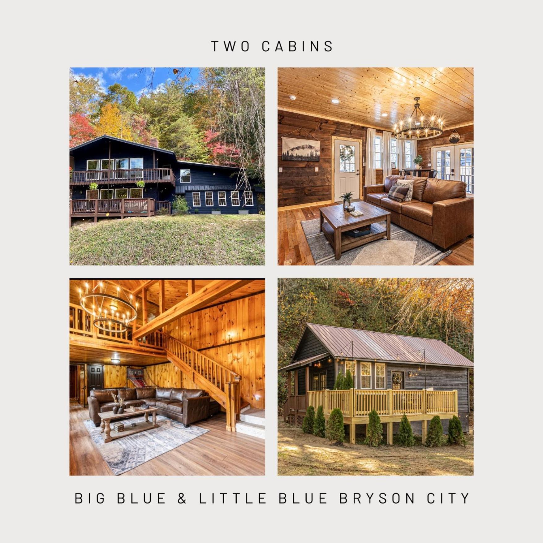 Big Blue Cabins Брайсон-Сіті Екстер'єр фото